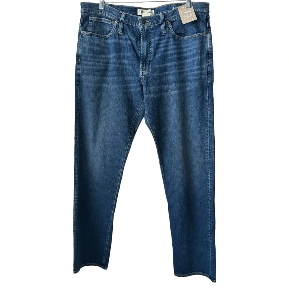New Straight Everyday Flex Jeans Madewell Size: 38 x 34 - Picture 10 of 11
